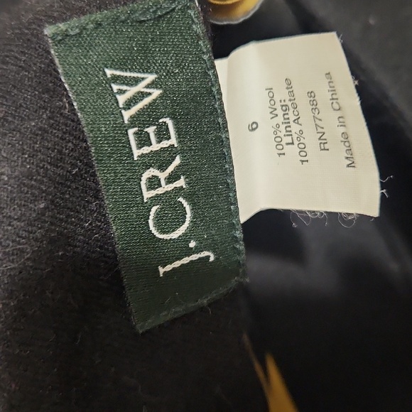 J. Crew 100 % Wool Cascade Black Ruffle Office To Dinner Blazer/Jacket - Picture 4 of 7